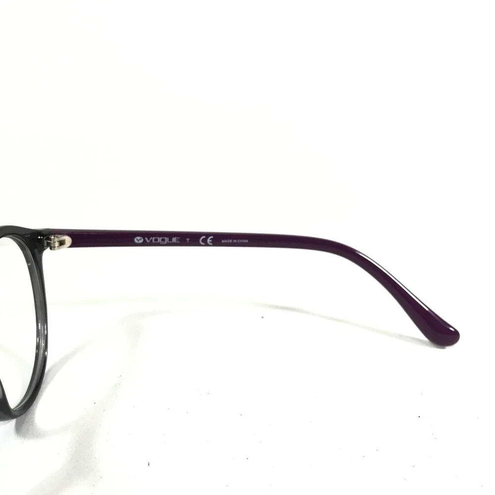 Vogue Eyeglasses Frames VO5052 1905 Dark Grey Purple Round Full Rim 49-19-140